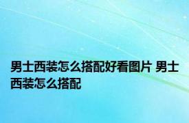 男士西装怎么搭配好看图片 男士西装怎么搭配