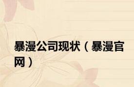 暴漫公司现状（暴漫官网）