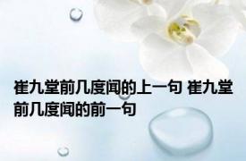 崔九堂前几度闻的上一句 崔九堂前几度闻的前一句