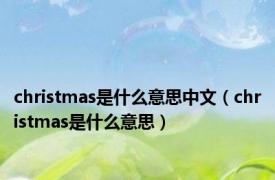 christmas是什么意思中文（christmas是什么意思）