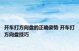 开车打方向盘的正确姿势 开车打方向盘技巧