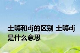 土嗨和dj的区别 土嗨dj是什么意思