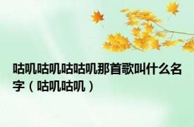 咕叽咕叽咕咕叽那首歌叫什么名字（咕叽咕叽）