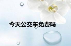 今天公交车免费吗