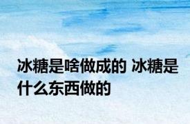 冰糖是啥做成的 冰糖是什么东西做的