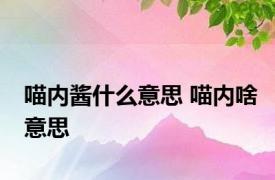 喵内酱什么意思 喵内啥意思