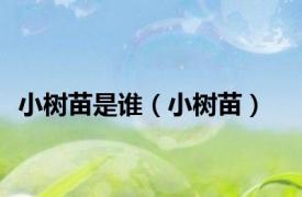 小树苗是谁（小树苗）
