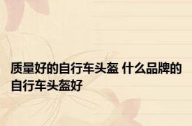 质量好的自行车头盔 什么品牌的自行车头盔好