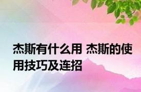 杰斯有什么用 杰斯的使用技巧及连招
