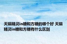 天猫精灵in糖和方糖的哪个好 天猫精灵in糖和方糖有什么区别