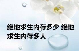 绝地求生内存多少 绝地求生内存多大