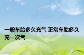 一般车胎多久充气 正常车胎多久充一次气