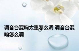 调音台混响太重怎么调 调音台混响怎么调