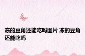 冻的豆角还能吃吗图片 冻的豆角还能吃吗