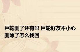 巨轮删了还有吗 巨轮好友不小心删除了怎么找回