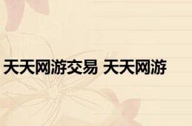 天天网游交易 天天网游 