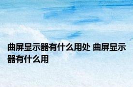 曲屏显示器有什么用处 曲屏显示器有什么用