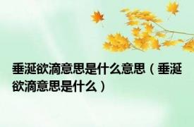 垂涎欲滴意思是什么意思（垂涎欲滴意思是什么）