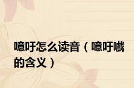 噫吁怎么读音（噫吁嚱的含义）