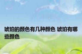 琥珀的颜色有几种颜色 琥珀有哪些颜色