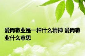 爱岗敬业是一种什么精神 爱岗敬业什么意思