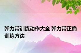 弹力带训练动作大全 弹力带正确训练方法