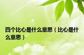 四个比心是什么意思（比心是什么意思）