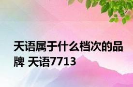 天语属于什么档次的品牌 天语7713 