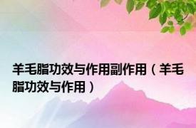 羊毛脂功效与作用副作用（羊毛脂功效与作用）
