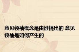 意见领袖概念是由谁提出的 意见领袖是如何产生的