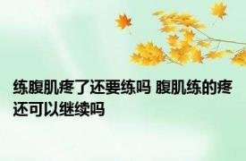 练腹肌疼了还要练吗 腹肌练的疼还可以继续吗