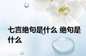 七言绝句是什么 绝句是什么
