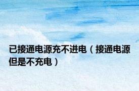 已接通电源充不进电（接通电源但是不充电）