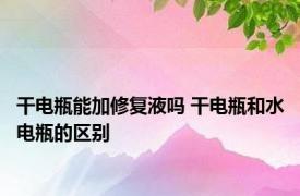干电瓶能加修复液吗 干电瓶和水电瓶的区别