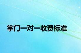 掌门一对一收费标准