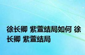 徐长卿 紫萱结局如何 徐长卿 紫萱结局