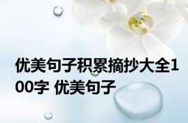 优美句子积累摘抄大全100字 优美句子