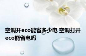 空调开eco能省多少电 空调打开eco能省电吗