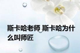 斯卡哈老师 斯卡哈为什么叫师匠