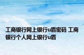 工商银行网上银行u盾密码 工商银行个人网上银行u盾 