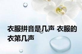 衣服拼音是几声 衣服的衣第几声