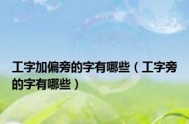 工字加偏旁的字有哪些（工字旁的字有哪些）
