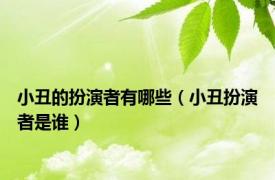 小丑的扮演者有哪些（小丑扮演者是谁）