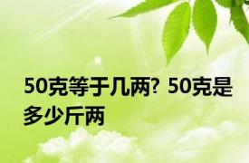 50克等于几两? 50克是多少斤两