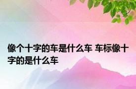 像个十字的车是什么车 车标像十字的是什么车