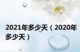 2021年多少天（2020年多少天）