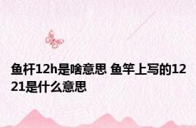 鱼杆12h是啥意思 鱼竿上写的1221是什么意思