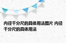 内径千分尺的具体用法图片 内径千分尺的具体用法