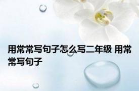 用常常写句子怎么写二年级 用常常写句子
