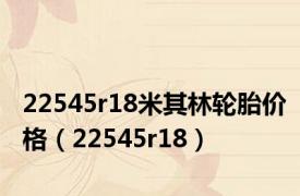 22545r18米其林轮胎价格（22545r18）